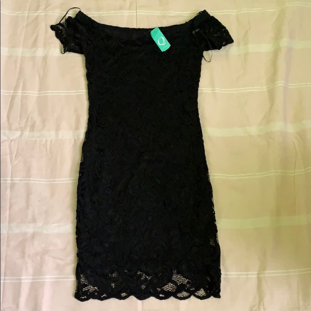 Black off the shoulder dress